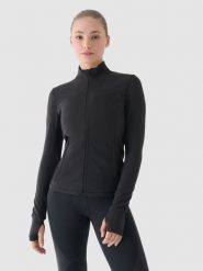 4F Bluza treningowa slim szybkoschnąca damska - szara XXL. Szare bluzy bez kaptura 4f, xs, bez wzorów, z dzianiny, bez kaptura, do biegania. W wyprzedaży za 99.99 zł.