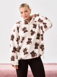 Bluza sherpa z motywem misiów - wielobarwny. Bluzy bez kaptura Sinsay, l, bez wzorów, bez kaptura. Za 69.99 zł.