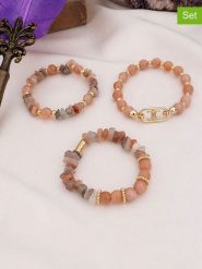 L'Atelier de Gaia Bransoletki (3 szt.) rozmiar: onesize. Czerwone bransoletki L'Atelier de Gaia, z mosiądzu. Za 73.95 zł.