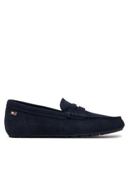 Tommy Hilfiger Mokasyny Flag Soft Suede Driver Loafer FW0FW08558 Granatowy. Niebieskie mokasyny Tommy Hilfiger, bez wzorów, ze skóry. Za 479.99 zł.