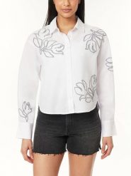 Scotch & Soda Koszula w kolorze białym rozmiar: XL. Białe koszule Scotch & Soda, xl, z aplikacjami, z bawełny, bez kołnierzyka, bez ramiączek. Za 145.26 zł.