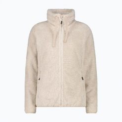 Bluza polarowa damska CMP 36P2506. Brązowe bluzy bez kaptura CMP, bez wzorów, z materiału, bez kaptura, trekkingowe. Za 289.99 zł.