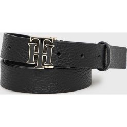 Tommy Hilfiger pasek skórzany damski kolor czarny. Czarne paski Tommy Hilfiger, bez wzorów. Za 249.99 zł.