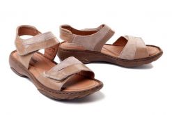 JOSEF SEIBEL 76719 88 200 Debra 19 beige, sandały damskie. Brązowe sandały Josef Seibel, bez wzorów, ze skóry, bez obcasa, bez zapięcia. Za 239.92 zł.