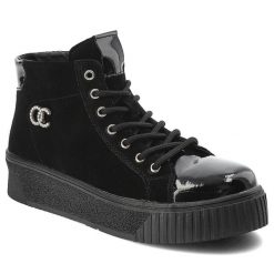 Czarne Botki Filippo Wygodne Obuwie Damskie. Czarne botki Filippo, bez wzorów, ze skóry, eleganckie, bez obcasa, na platformie, bez zapięcia. Za 199.00 zł.