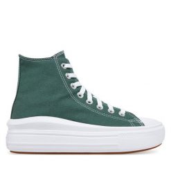 Trampki Converse. Zielone trampki Converse, bez wzorów, retro, bez zapięcia. Za 269.99 zł.