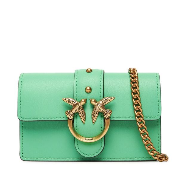 Torebka PINKO. Zielone kopertówki Pinko, bez wzorów, wizytowe, bez dodatków. Za 749.99 zł.