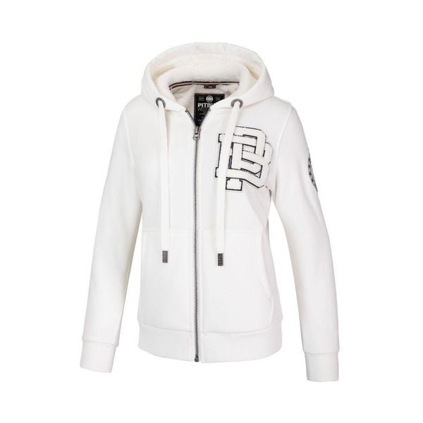 Bluza damska Pitbull rozpinana z kapturem Sherpa Ruffina. Białe bluzy PITBULL, s, bez wzorów, bez ramiączek, z kapturem. Za 269.00 zł.