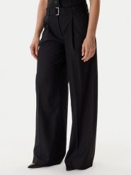 Guess Spodnie palazzo W5BB13 W2422 Czarny Regular Fit. Czarne spodnie materiałowe Guess, z aplikacjami, z materiału. Za 619.99 zł.