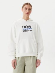 New Balance Bluza Sport Graphic WT51519 Biały Relaxed Fit. Białe bluzy bez kaptura New Balance, s, bez wzorów, z bawełny, bez kaptura. Za 159.99 zł.