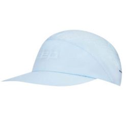 Czapka do biegania z daszkiem Pro Run Ultralight unisex. Niebieskie czapki z daszkiem CEP, bez wzorów, z materiału, sportowe. Za 189.00 zł.