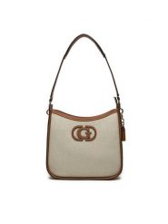 Guess Torebka HWAG95 24030 Beżowy. Brązowe listonoszki Guess, z aplikacjami, z materiału, bez dodatków. Za 349.99 zł.