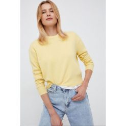 Polo Ralph Lauren sweter wełniany 211872736003 damski kolor żółty lekki. Żółte swetry Polo Ralph Lauren, l, bez wzorów, z dzianiny, bez ramiączek. W wyprzedaży za 679.99 zł.