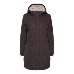 Parka dla kobiet Equipage Jenna. Brązowe płaszcze EQUIPAGE, bez wzorów, sportowe, bez kaptura. Za 738.00 zł.