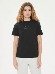 Calvin Klein T-Shirt Multi Logo K20K207215 Czarny Regular Fit. Czarne t-shirty Calvin Klein, xxs, bez wzorów, z bawełny, bez kołnierzyka, bez ramiączek. Za 119.99 zł.
