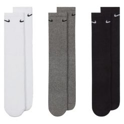 Amortyzowane Skarpety Do Butów Unisex Dla Dorosłych (zestaw 3 Sztuk). Białe skarpetki Nike, bez wzorów. Za 89.99 zł.