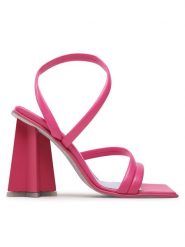 Chiara Ferragni Sandały CF3134-011 Różowy. Czerwone sandały Chiara Ferragni, bez wzorów, ze skóry, bez obcasa, na słupku, bez zapięcia. Za 1,099.00 zł.