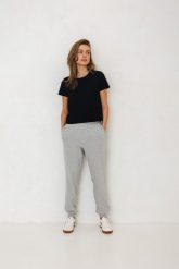 SPODNIE CELINE SZARY MELANŻ L - Flawless. Szare spodnie dresowe Flawless, bez wzorów, z bawełny, klasyczne. Za 300.00 zł.