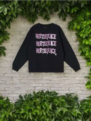 Bluza Beetlejuice - czarny. Czarne bluzy Sinsay, l, bez wzorów, bez kaptura. Za 49.99 zł.