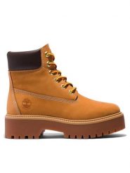 Timberland Trapery Stone Street 6In Wp TB0A5RJD2311 Brązowy. Brązowe traperki Timberland, bez wzorów, z nubiku, street, bez obcasa, bez zapięcia. Za 849.99 zł.