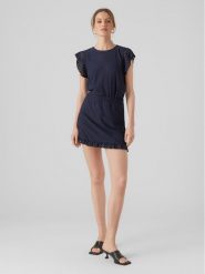 Vero Moda Bluzka Tassa 10286067 Granatowy Loose Fit. Niebieskie bluzki Vero Moda, xs, bez wzorów, z syntetyku, bez kołnierzyka, bez ramiączek. Za 89.99 zł.