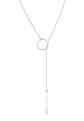 Elli Damski naszyjnik w kształcie litery Y Circle Rod Geo ze srebra próby 925 Sterling Silver Naszyjniki 1 ct. Szare naszyjniki Elli, z materiału, srebrne. Za 243.99 zł.