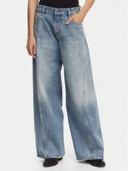 G-Star Raw Jeansy Helyx 3D Cinch D28488-D776 Niebieski Wide Leg. Niebieskie jeansy G-Star Raw, bez wzorów, z bawełny, retro. Za 629.99 zł.
