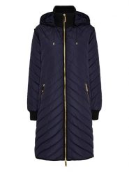 TicketWOMAN Płaszcz przejściowy "Julie" w kolorze granatowym rozmiar: 40. Niebieskie płaszcze TicketWOMAN, bez wzorów, bez kaptura. Za 260.99 zł.