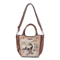 Brązowa Stylowa Torebka Damska Anekke Z Laleczką. Brązowe torebki klasyczne Anekke, z aplikacjami, eleganckie, zdobione, bez dodatków. Za 439.00 zł.