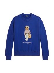 Polo Ralph Lauren Bluza 211A12730001 Niebieski Regular Fit. Niebieskie bluzy Polo Ralph Lauren, l, bez wzorów, z bawełny, bez ramiączek, bez kaptura. Za 1,299.00 zł.