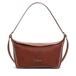 Torebka Desigual. Brązowe torebki klasyczne Desigual, bez wzorów, klasyczne, bez dodatków. Za 179.99 zł.