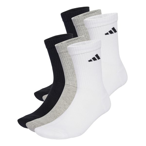 Skarpety Cushioned Crew 6 Pairs. Białe skarpetki adidas, bez wzorów. Za 99.95 zł.