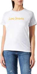 LEE RAGLAN TEE DAMSKI T-SHIRT KOSZULKA Z KRÓTKIM RĘKAWEM LOGO BRIGHT WHITE L43NEHLJ 112109703. Białe t-shirty Lee, l, bez wzorów, bez kołnierzyka, bez ramiączek. Za 69.99 zł.