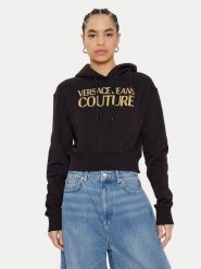 Versace Jeans Couture Bluza 78HAIT01 Czarny Regular Fit. Czarne bluzy Versace Jeans Couture, l, bez wzorów, z bawełny, bez kaptura. Za 439.99 zł.