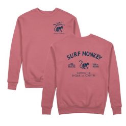 Bluza Save the Ocean – Okrągły dekolt / Dorosły (Herbaciany Róż). Czerwone bluzy SURF MONKEY, l, bez wzorów, z bawełny, bez ramiączek, bez kaptura. Za 309.95 zł.
