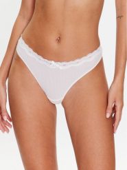 Hunkemöller Stringi Lola 192193 Biały. Białe stringi Hunkemöller, bez wzorów, z syntetyku. Za 39.99 zł.
