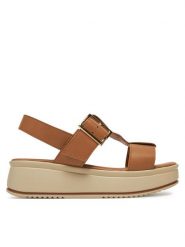 Lasocki Sandały ARC-4883-17 Brązowy. Brązowe sandały Lasocki, bez wzorów, ze skóry, bez obcasa, na koturnie, bez zapięcia. Za 135.99 zł.