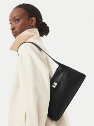Calvin Klein Torebka Mix Media Shoulder Bag LV04F3886G Czarny. Czarne torebki klasyczne Calvin Klein, bez wzorów, ze skóry, bez dodatków. Za 529.99 zł.