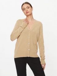 Lauren Ralph Lauren Kardigan 200916279001 Beżowy Regular Fit. Brązowe swetry Lauren Ralph Lauren, l, bez wzorów, z bawełny, bez ramiączek. Za 469.99 zł.