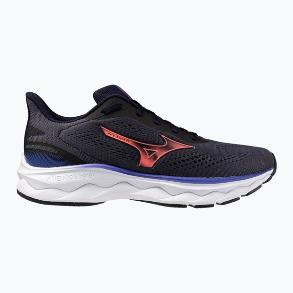 Buty do biegania damskie Mizuno Wave Serene 2 baritone. Niebieskie buty do biegania Mizuno, bez wzorów, z materiału, bez zapięcia, do biegania, mizuno wave. Za 369.99 zł.