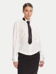Elisabetta Franchi Koszula re Biały Regular Fit. Białe koszule Elisabetta Franchi, bez wzorów, z bawełny, bez kołnierzyka, bez ramiączek. Za 1,870.79 zł.