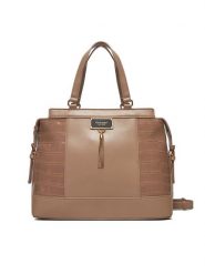 Monnari Torebka BAG5490 Beżowy. Brązowe torebki klasyczne Monnari, bez wzorów, ze skóry, bez dodatków. Za 209.99 zł.