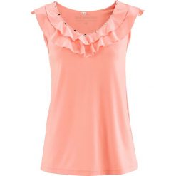 Top z ozdobnymi koralikami bonprix łososiowo-jasnoróżowy. Topy marki 4f. Za 74.99 zł.