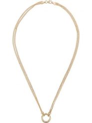 CARATELLI Złoty naszyjnik "Round" z elementem ozdobnym - dł. 41 cm rozmiar: onesize. Żółte naszyjniki CARATELLI, z materiału, złote. Za 2,086.56 zł.
