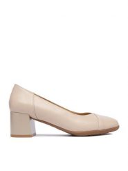 Go Soft Czółenka CEO-BK063 Beżowy. Brązowe czółenka GO SOFT, bez wzorów, ze skóry, bez obcasa, bez zapięcia. Za 139.99 zł.
