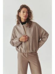 TATUUM Wełniana kurtka przejściowa "Sakali" w kolorze szarobrązowym rozmiar: S. Brązowe kurtki Tatuum, s, bez wzorów, z wełny, bez kaptura. Za 480.90 zł.