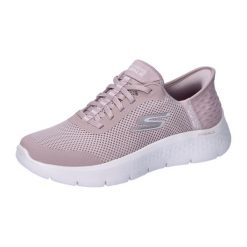 Buty sportowe Sneakersy damskie, Slip-Ins: GO WALK Flex - Grand Entry. Białe buty sportowe lifestyle Skechers, bez wzorów, sportowe, bez zapięcia. Za 309.99 zł.