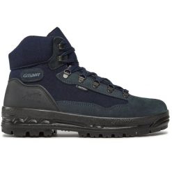 Buty trekkingowe damskie Grisport. Niebieskie buty trekkingowe Grisport, z zamszu, przed kolano, bez zapięcia. Za 237.00 zł.
