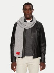 Hugo Szalik Saffa 50502605 Szary. Szare szaliki i kominy Hugo, bez wzorów, z materiału. Za 499.99 zł.