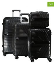 Geographical Norway 4-częściowy zestaw "Sarovel" w kolorze czarnym rozmiar: onesize. Czarne walizki Geographical Norway. Za 448.99 zł.